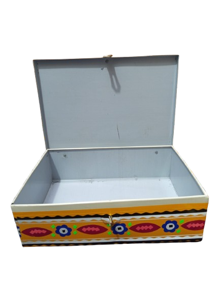 Chamakpatti Box: Real Truck Art Design for Storage and Decoration (W-27, H-19 cm) - Image 5