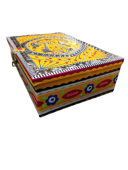 Chamakpatti Box: Real Truck Art Design for Storage and Decoration (W-27, H-19 cm) - Image 6