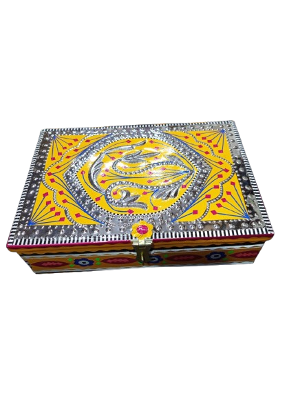 Chamakpatti Box: Real Truck Art Design for Storage and Decoration (W-27, H-19 cm) - Image 12
