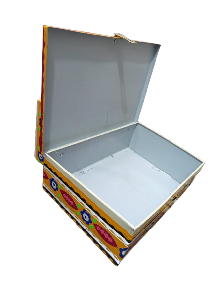 Chamakpatti Box: Real Truck Art Design for Storage and Decoration (W-27, H-19 cm) - Image 9