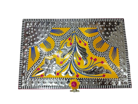 Chamakpatti Box: Real Truck Art Design for Storage and Decoration (W-27, H-19 cm) - Image 14