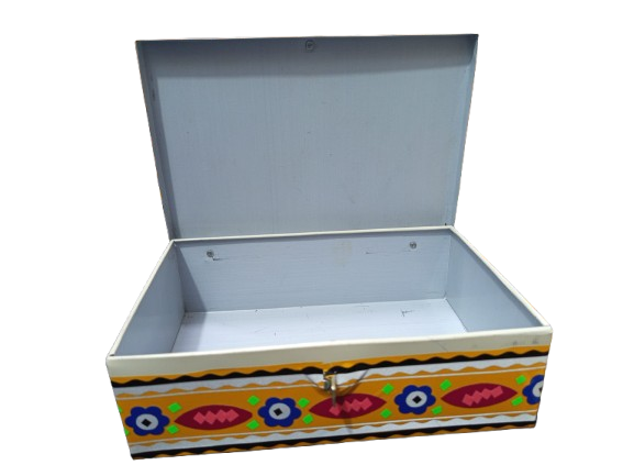 Chamakpatti Box: Real Truck Art Design for Storage and Decoration (W-25, H-17 cm) - Image 6