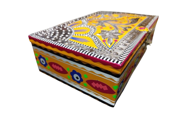 Chamakpatti Box: Real Truck Art Design for Storage and Decoration (W-25, H-17 cm) - Image 7