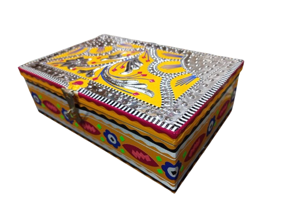 Chamakpatti Box: Real Truck Art Design for Storage and Decoration (W-25, H-17 cm) - Image 8