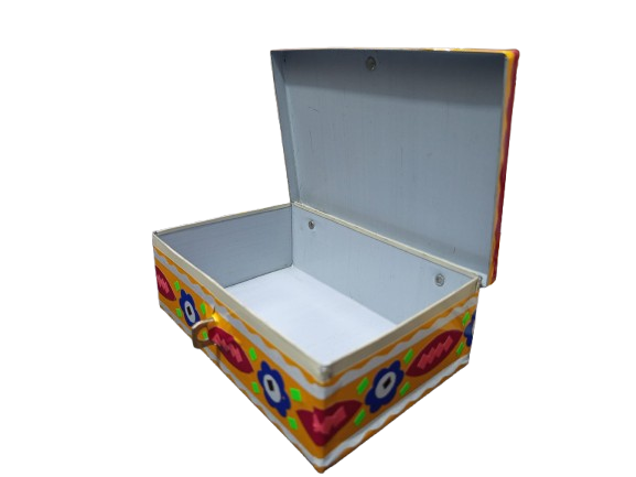 Chamakpatti Box: Real Truck Art Design for Storage and Decoration (W-16, H-11 cm) - Image 6