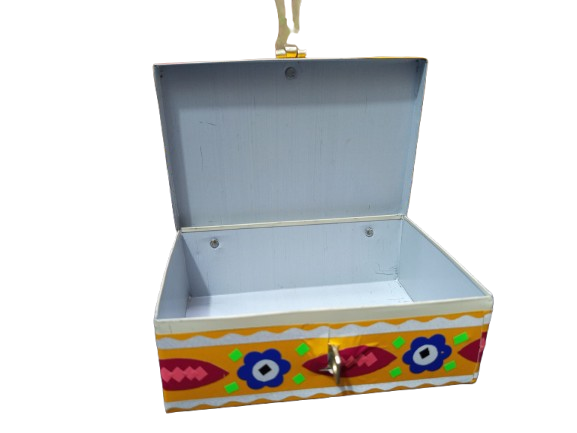 Chamakpatti Box: Real Truck Art Design for Storage and Decoration (W-16, H-11 cm) - Image 10