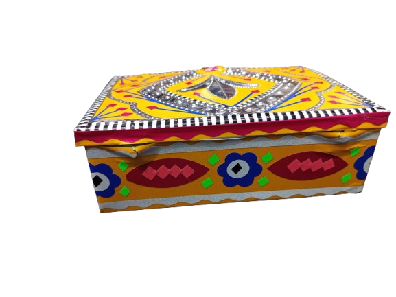 Chamakpatti Box: Real Truck Art Design for Storage and Decoration (W-16, H-11 cm) - Image 9