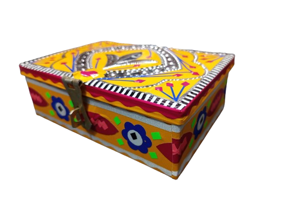 Chamakpatti Box: Real Truck Art Design for Storage and Decoration (W-16, H-11 cm) - Image 12
