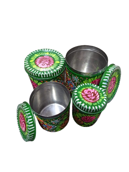 Truck Art Masala Box Set – Vibrant Handmade Spice Storage - Image 5