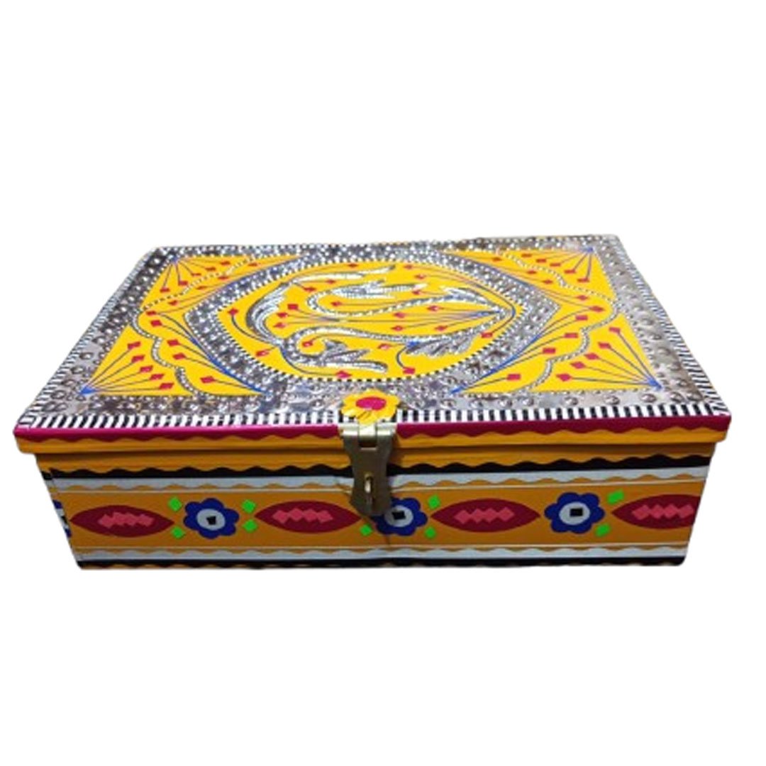 Chamakpatti Box: Real Truck Art Design for Storage and Decoration (W-27, H-19 cm) - Image 4