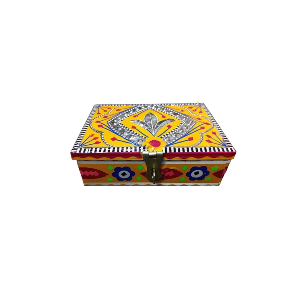 Chamakpatti Box: Real Truck Art Design for Storage and Decoration (W-16, H-11 cm) - Image 4