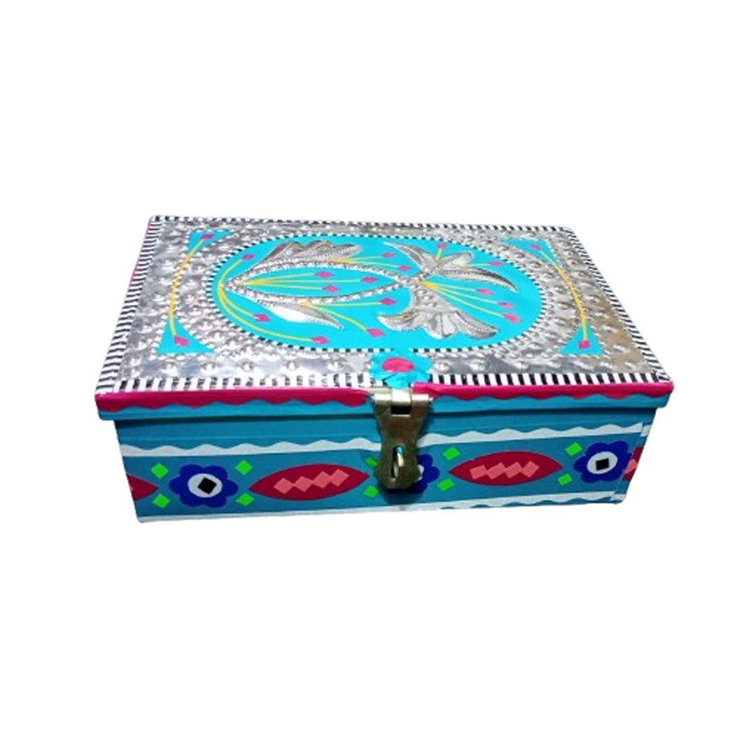 Chamakpatti Box: Real Truck Art Design for Storage and Decoration (W-20, H-14 cm) - Image 4