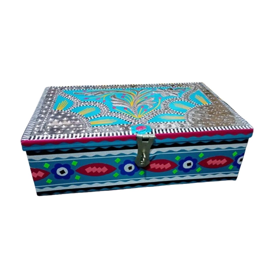 Chamakpatti Box: Real Truck Art Design for Storage and Decoration (W-25, H-17 cm) - Image 4