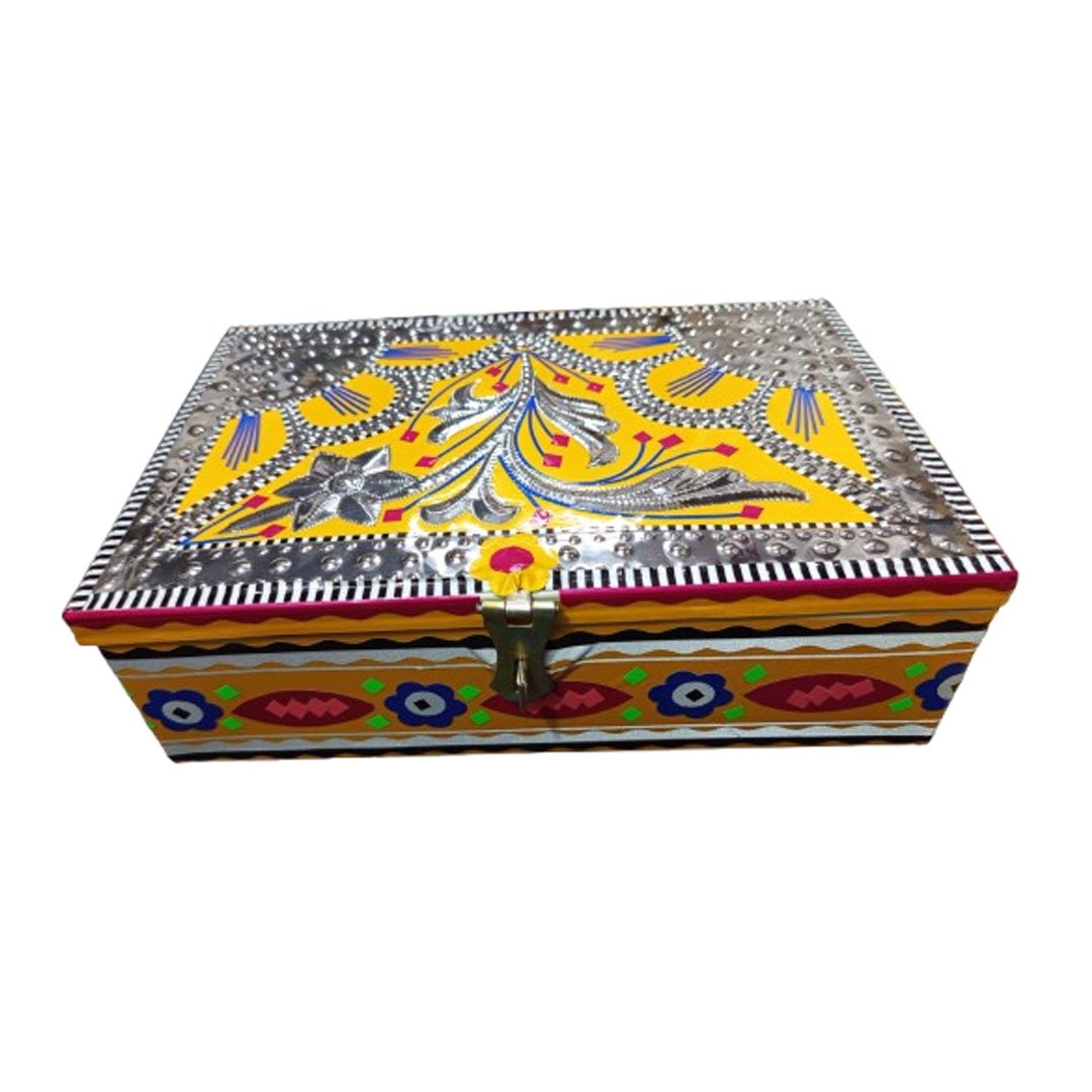 Chamakpatti Box: Real Truck Art Design for Storage and Decoration (W-25, H-17 cm) - Image 4