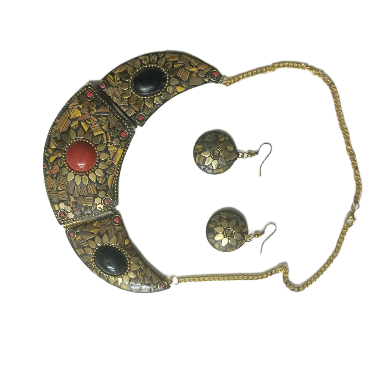 Afghani Necklace With Artificial Stone - Image 3