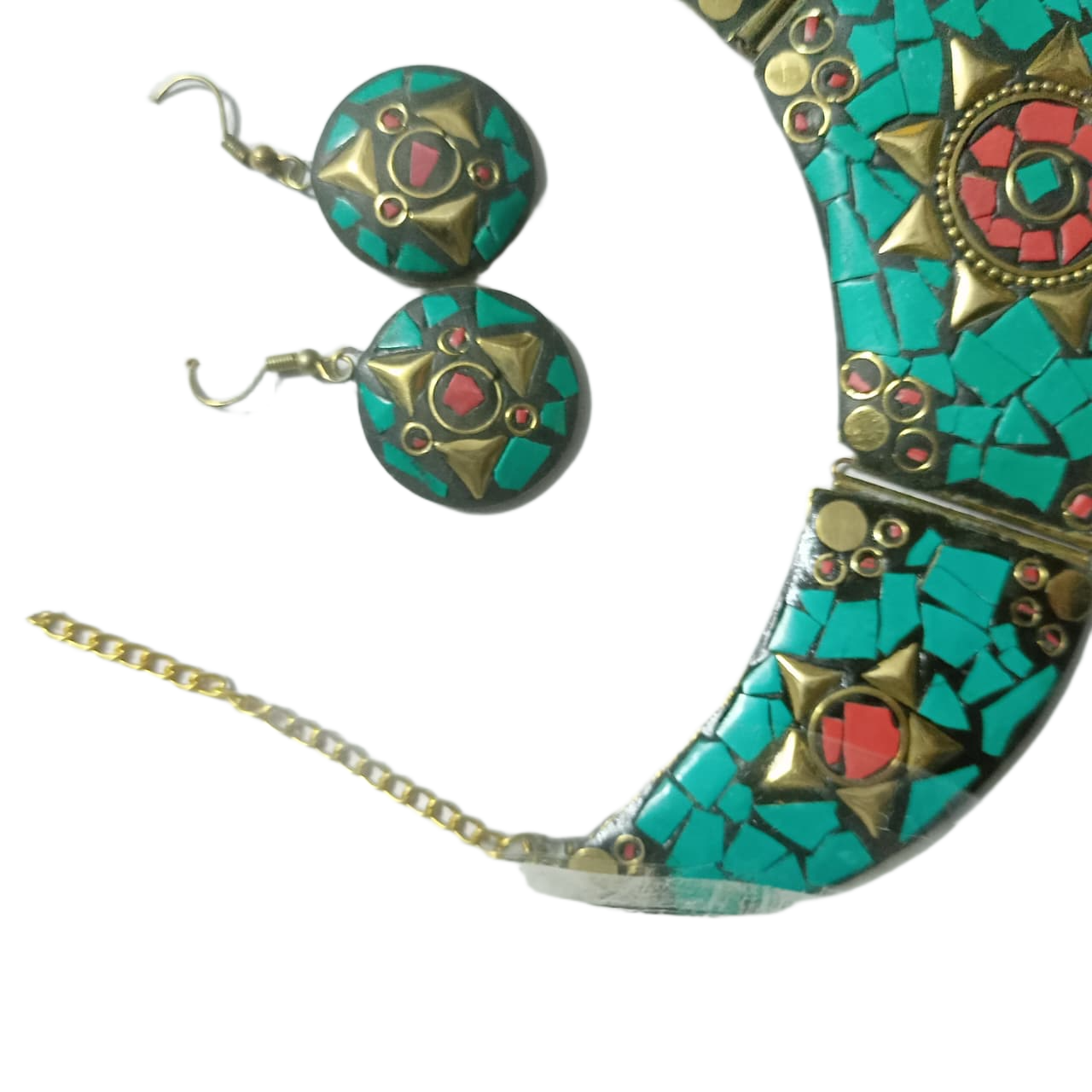 Afghani Necklace With Artificial Stone - Image 4