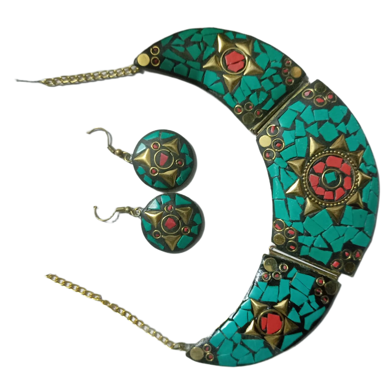 Afghani Necklace With Artificial Stone - Image 3