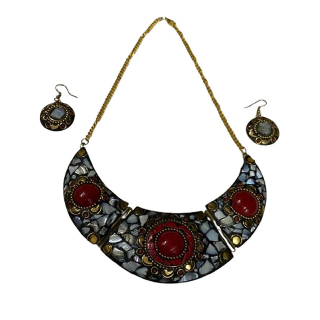 Afghani Necklace With Artificial Stone - Image 3