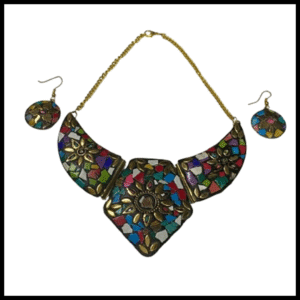 Afghani Necklace With Artificial Stone