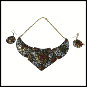 Afghani Necklace With Artificial Stone