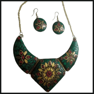 Afghani Necklace With Artificial Stone