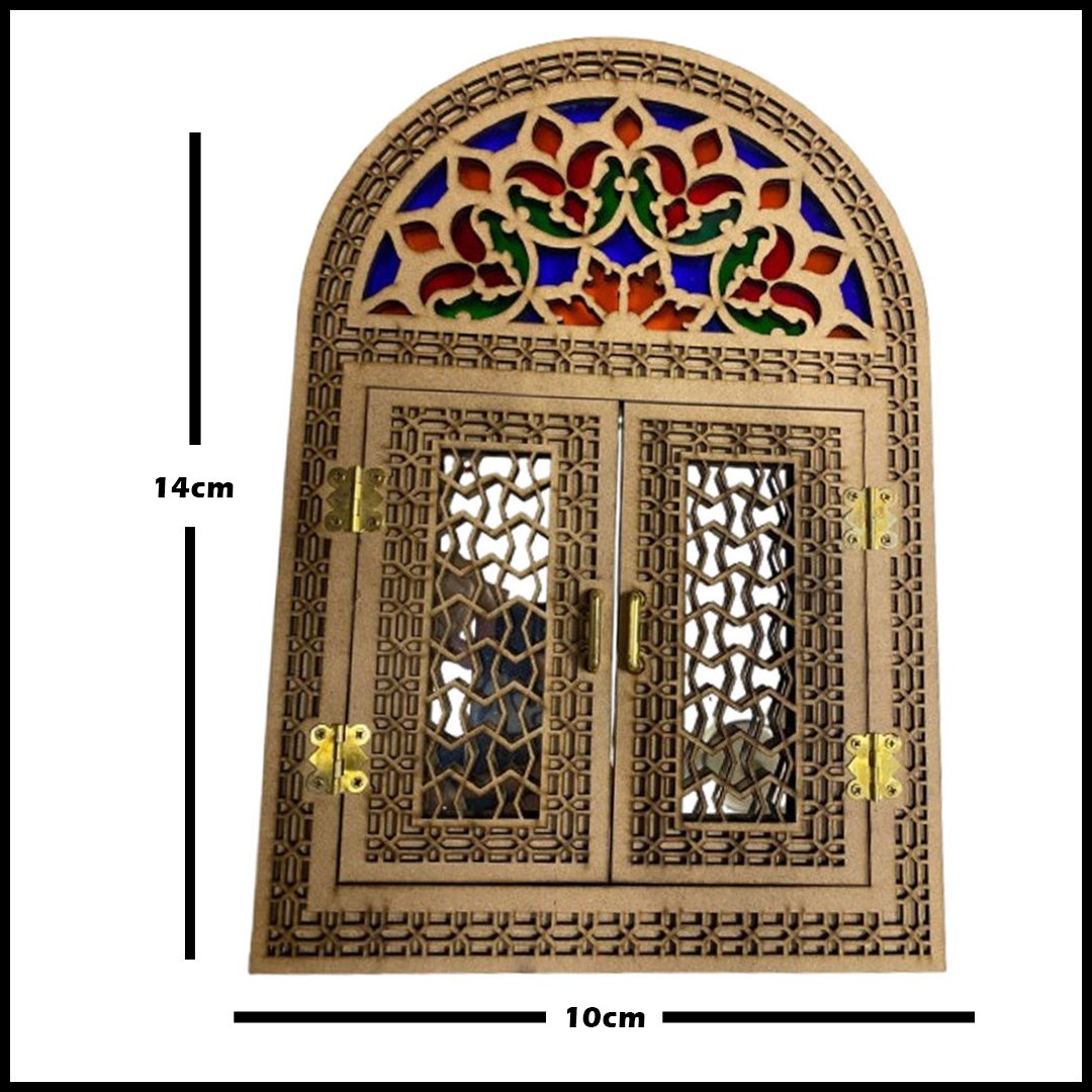 Handcrafted Wooden Decorative Gate (H-14inch × W-10inch)