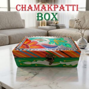Chamakpatti Box: Real Truck Art Design for Storage and Decoration (W-20, H-12.5 cm)