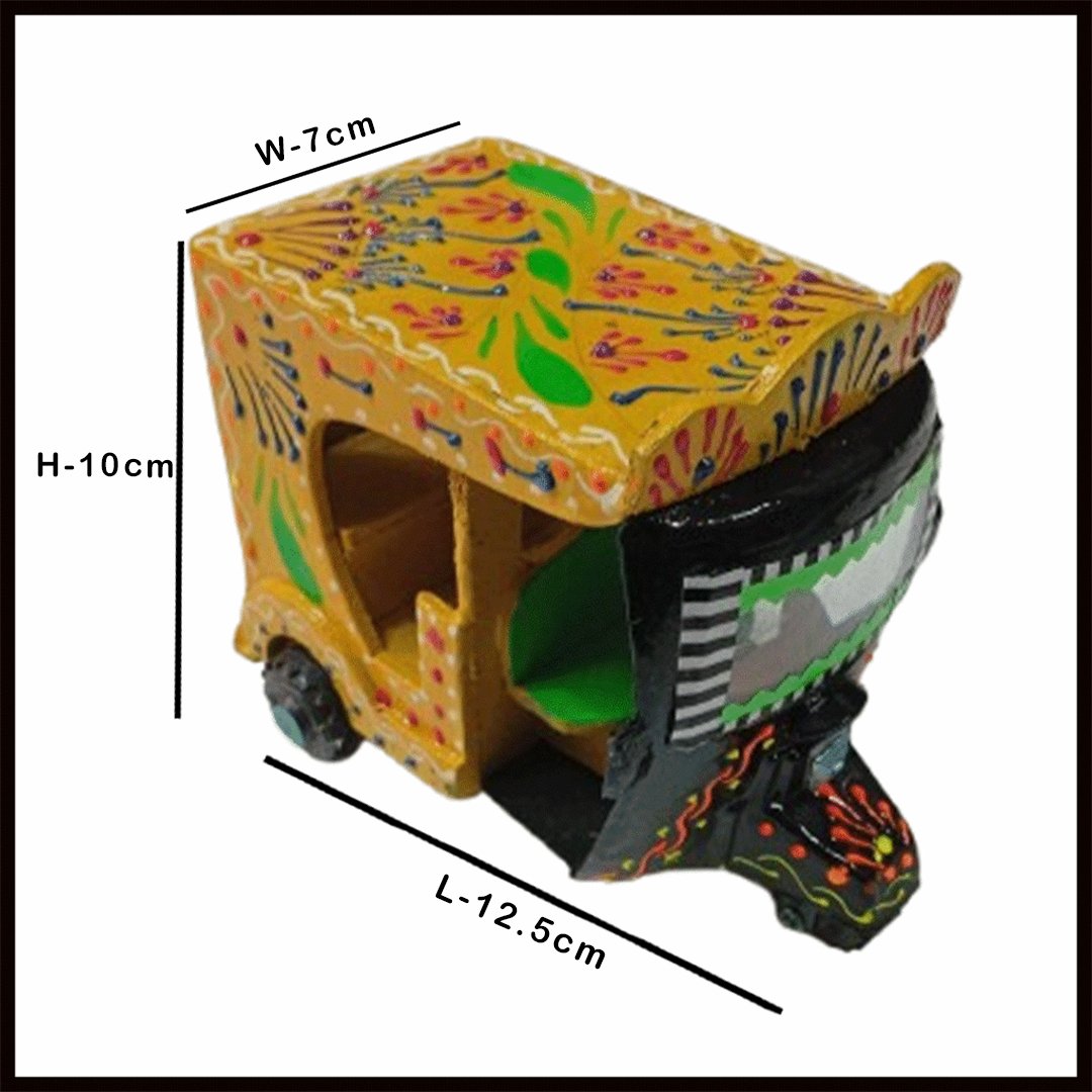 Truck Art Rickshaw (W-7cm:H-10cm:L-12.5cm) - Image 3