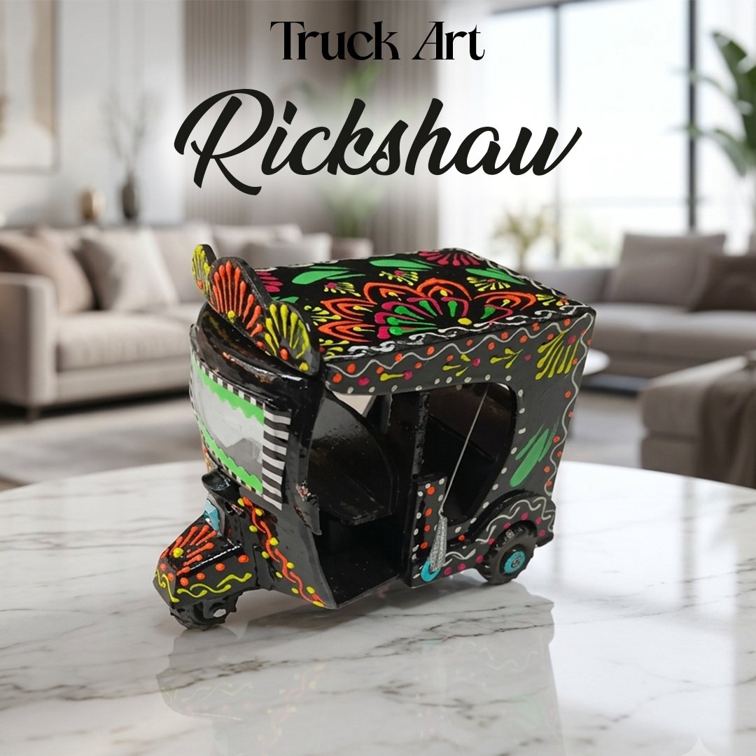 Truck Art Rickshaw (W-7cm:H-10cm:L-12.5cm)