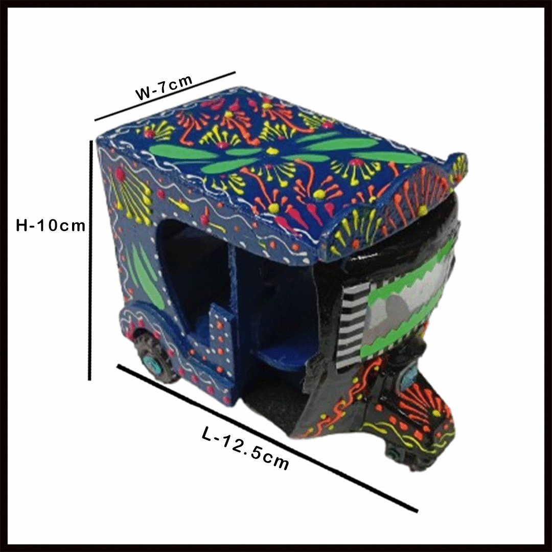 Truck Art Rickshaw (W-7cm:H-10cm:L-12.5cm) - Image 3