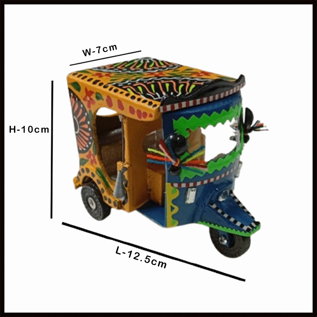 Truck Art Rickshaw (W-7cm:H-10cm:L-12.5cm) - Image 3