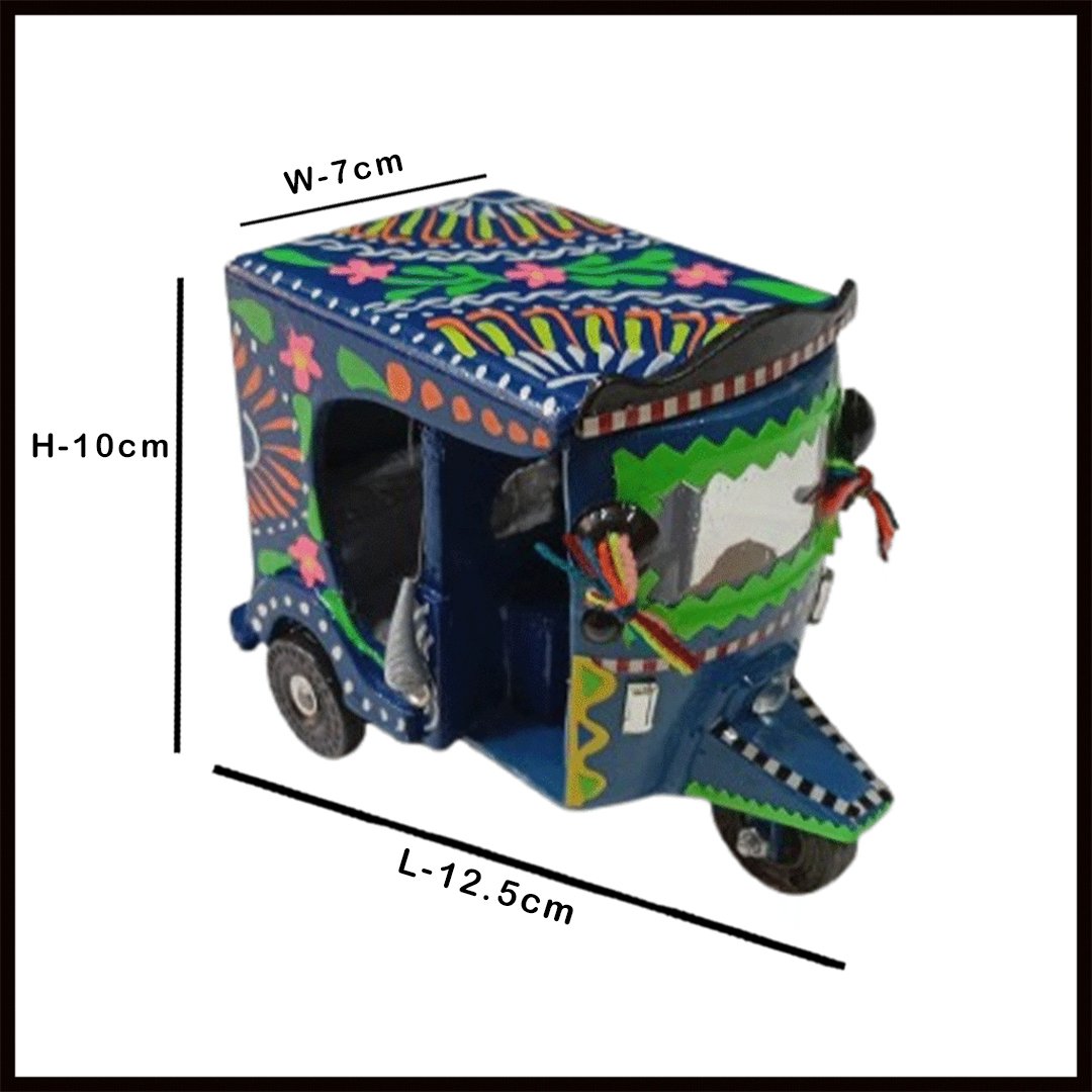 Truck Art Rickshaw (W-7cm:H-10cm:L-12.5cm) - Image 3