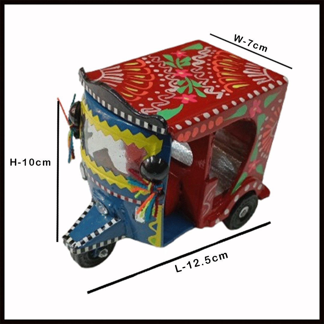 Truck Art Rickshaw (W-7cm:H-10cm:L-12.5cm) - Image 3