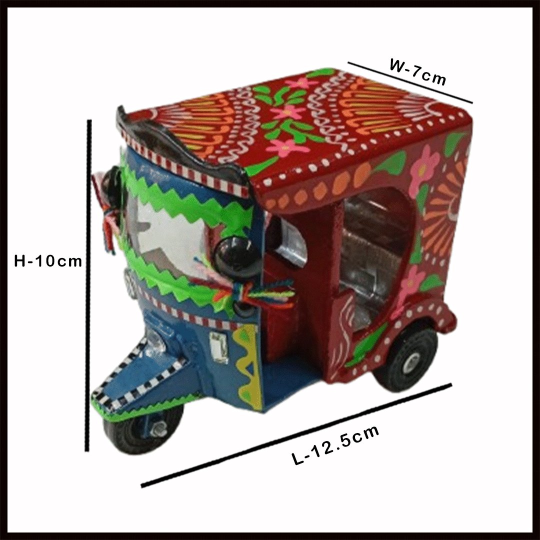 Truck Art Rickshaw (W-7cm:H-10cm:L-12.5cm) - Image 3