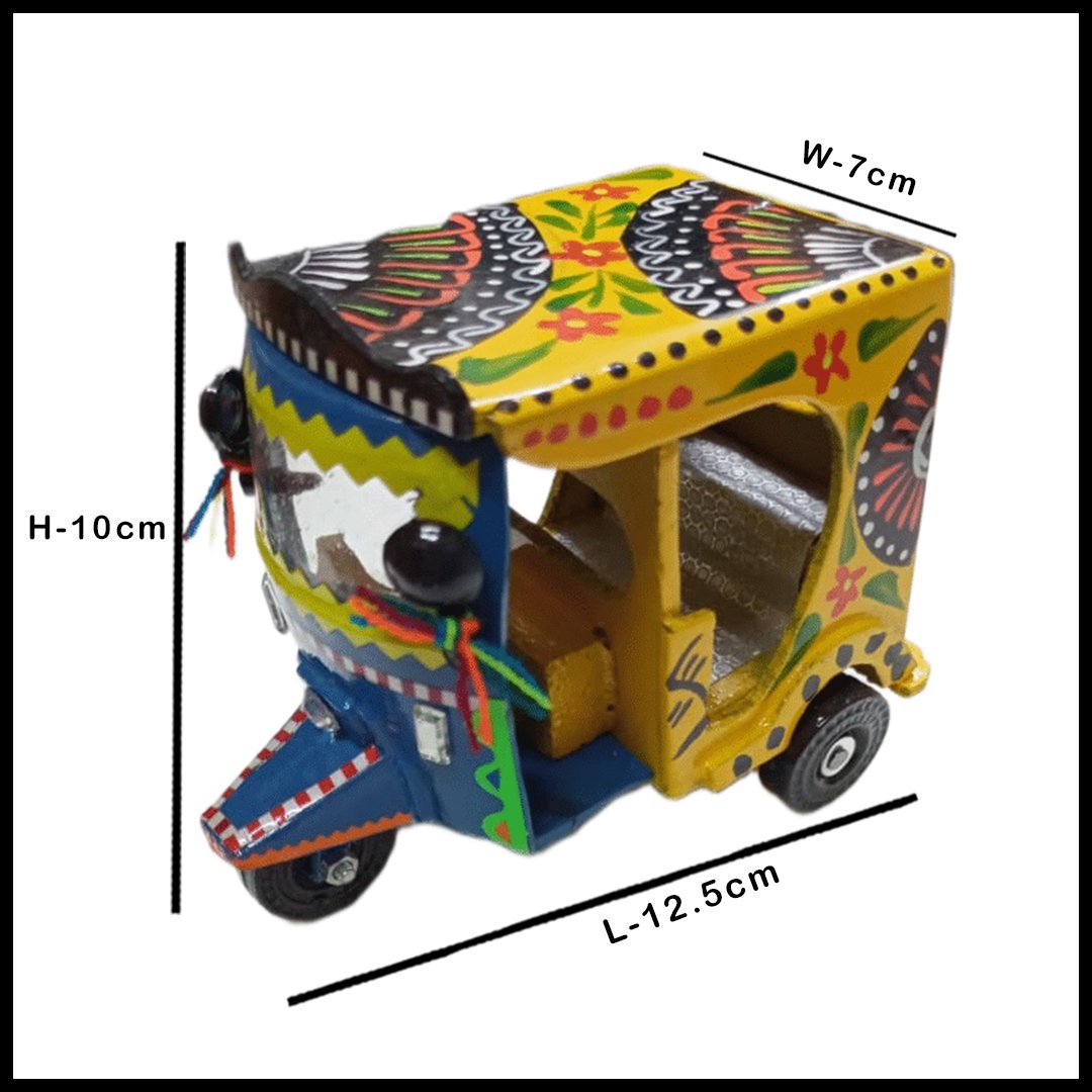 Truck Art Rickshaw (W-7cm:H-10cm:L-12.5cm) - Image 3