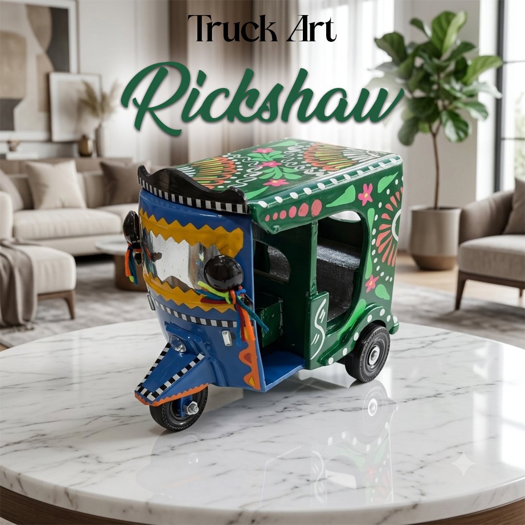 Truck Art Rickshaw (W-7cm:H-10cm:L-12.5cm)
