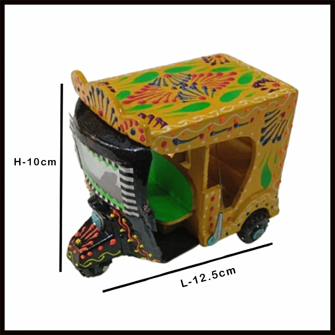Truck Art Rickshaw (W-7cm:H-10cm:L-12.5cm) - Image 3