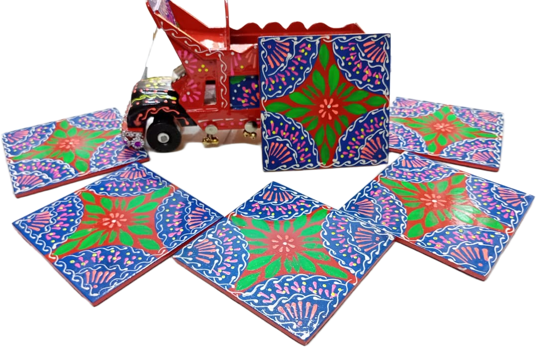 Truck Art Truck & Tea Coaster Set Of 6 - Image 10