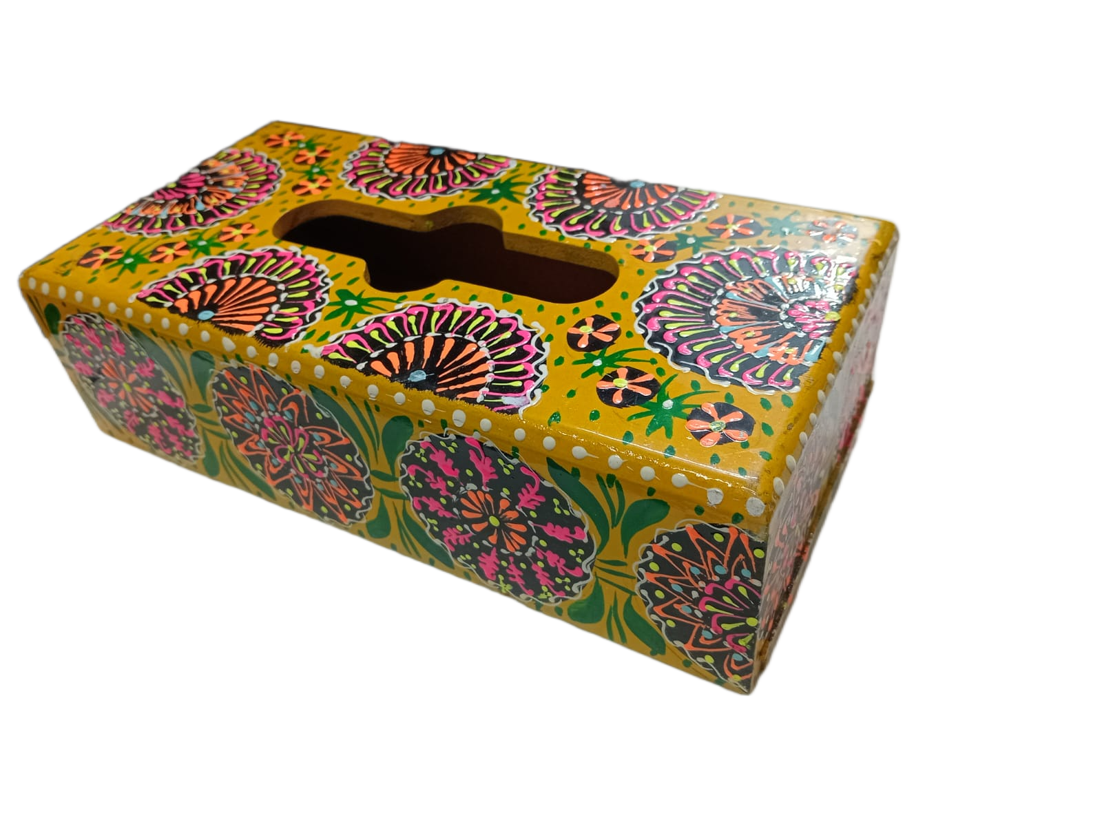 Truck Art Hand-Painted Tissue Box – Traditional Decorative Wooden Cover - Image 5