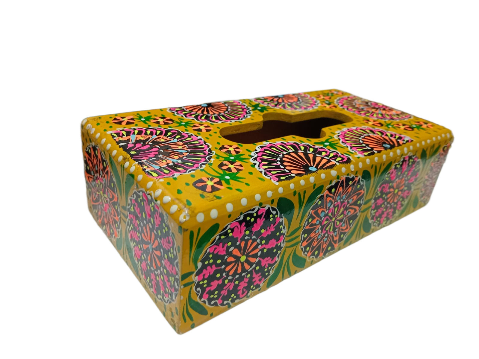 Truck Art Hand-Painted Tissue Box – Traditional Decorative Wooden Cover - Image 7
