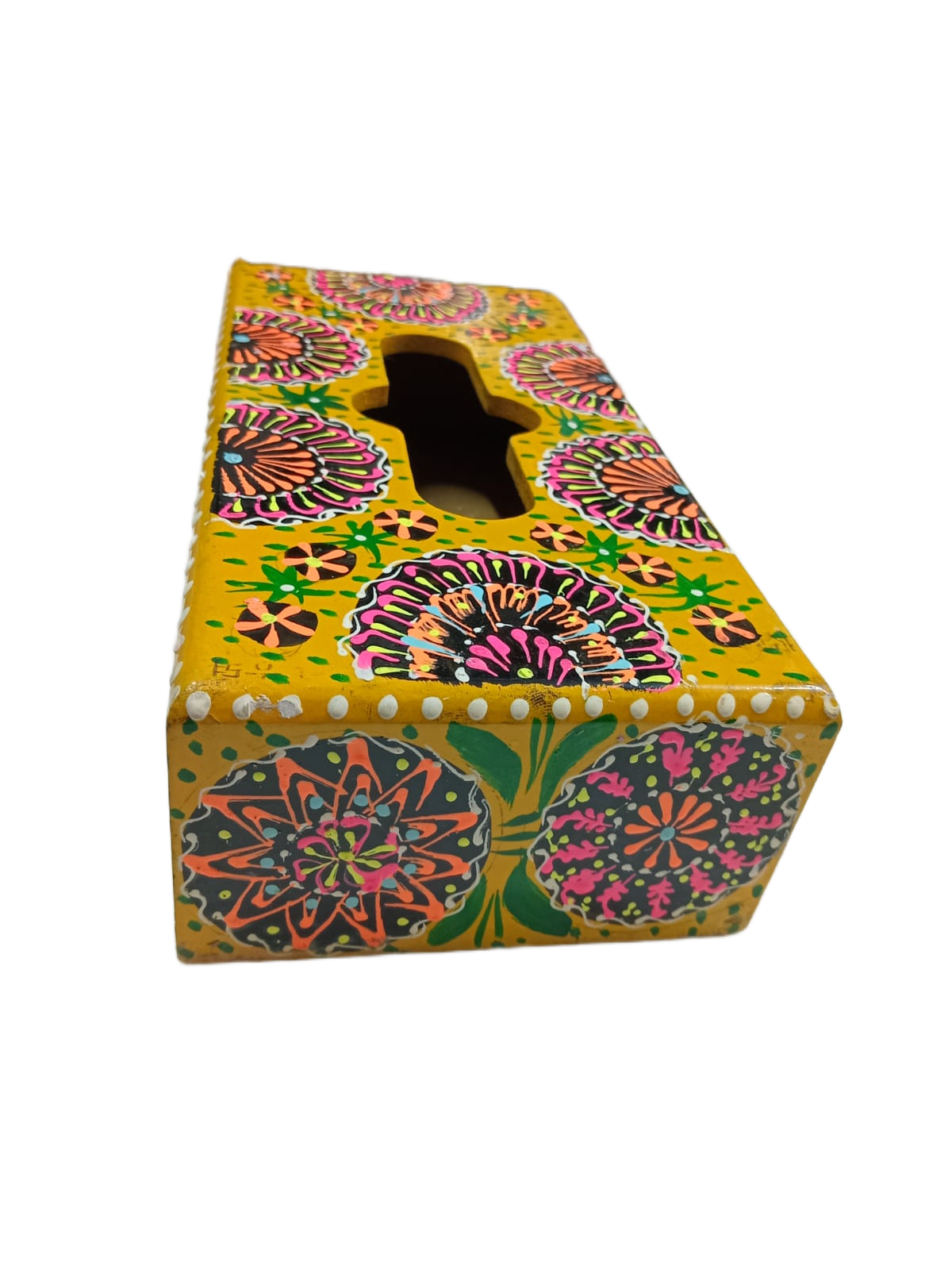 Truck Art Hand-Painted Tissue Box – Traditional Decorative Wooden Cover - Image 8