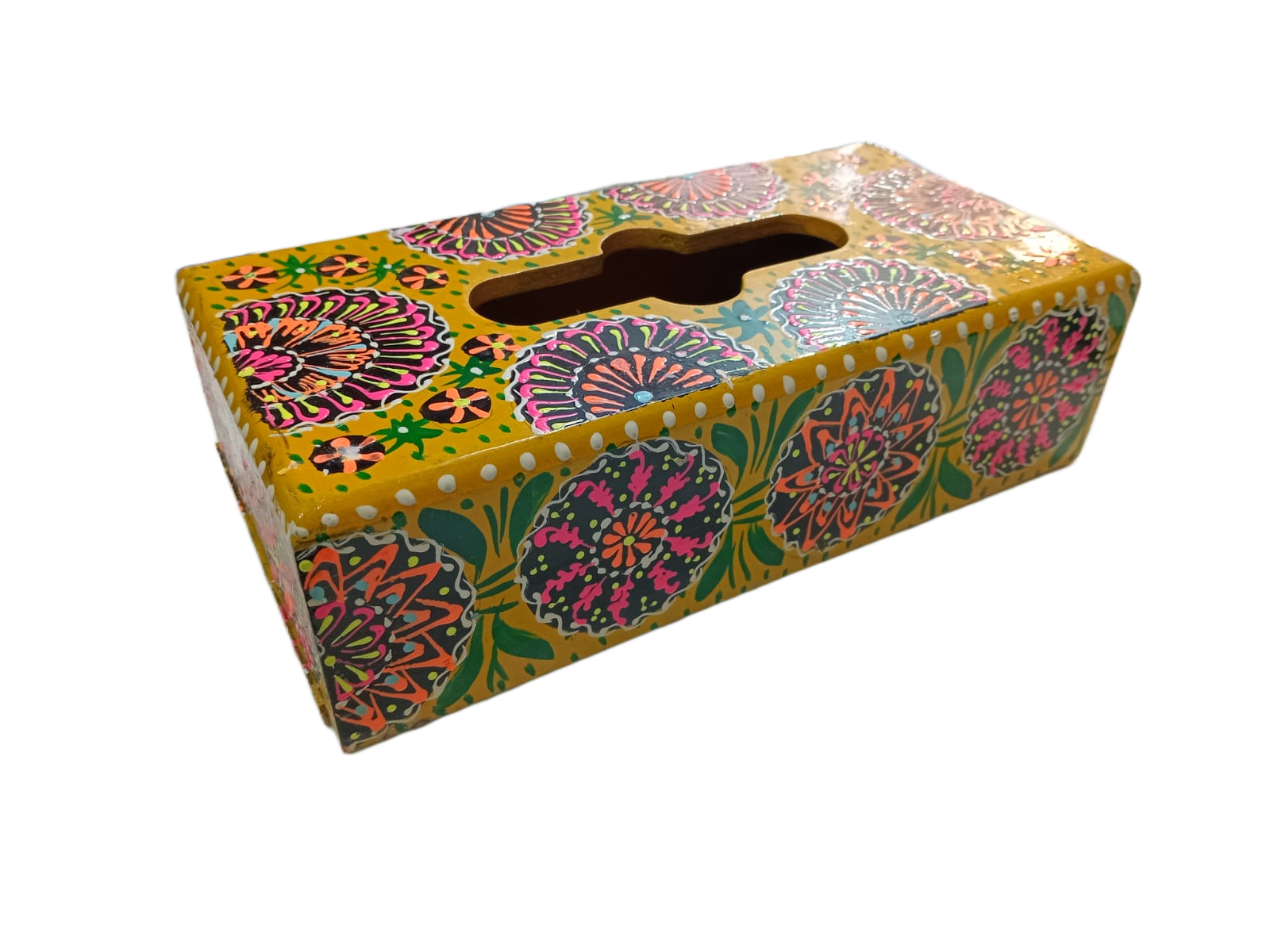 Truck Art Hand-Painted Tissue Box – Traditional Decorative Wooden Cover - Image 10
