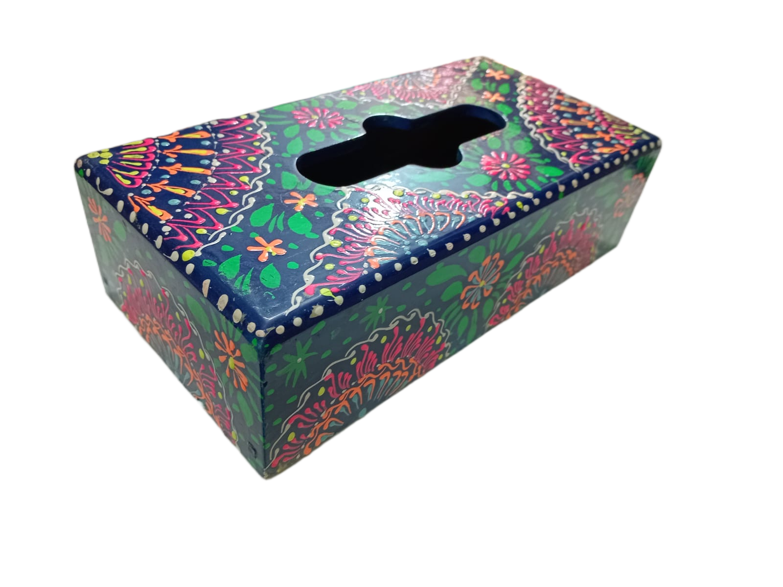 Truck Art Hand-Painted Tissue Box – Traditional Decorative Wooden Cover - Image 6