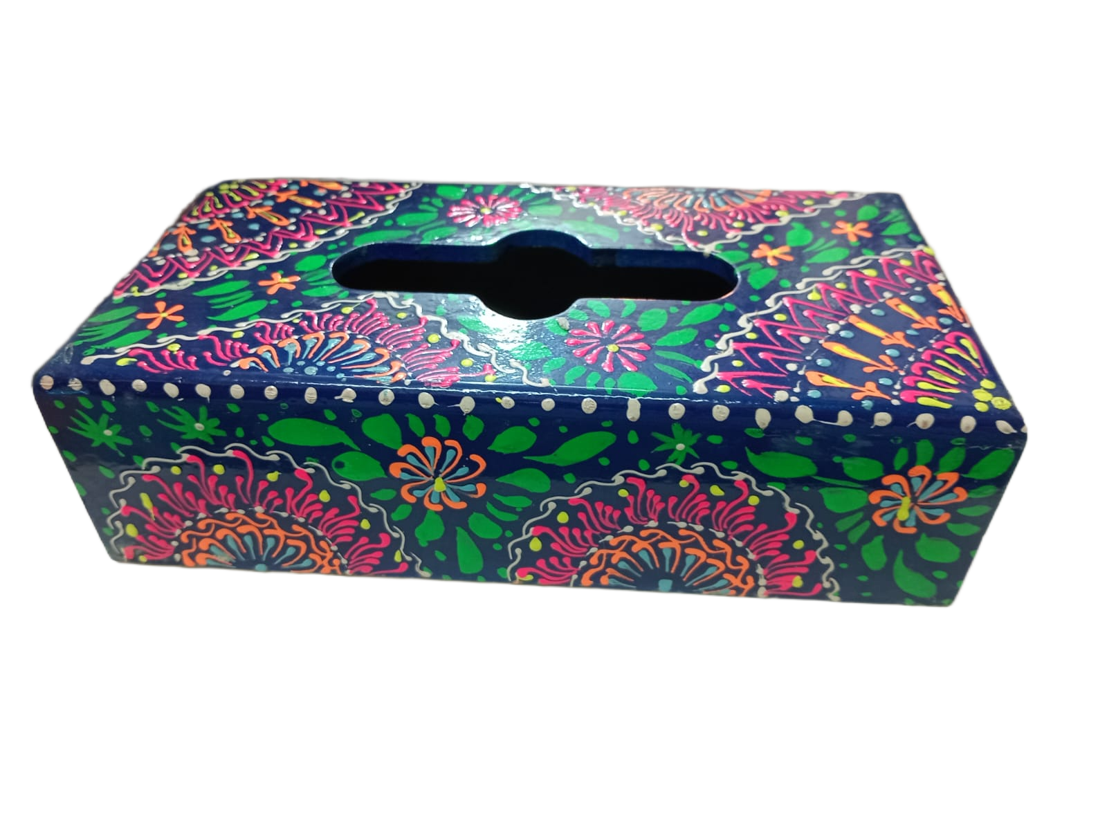 Truck Art Hand-Painted Tissue Box – Traditional Decorative Wooden Cover - Image 7