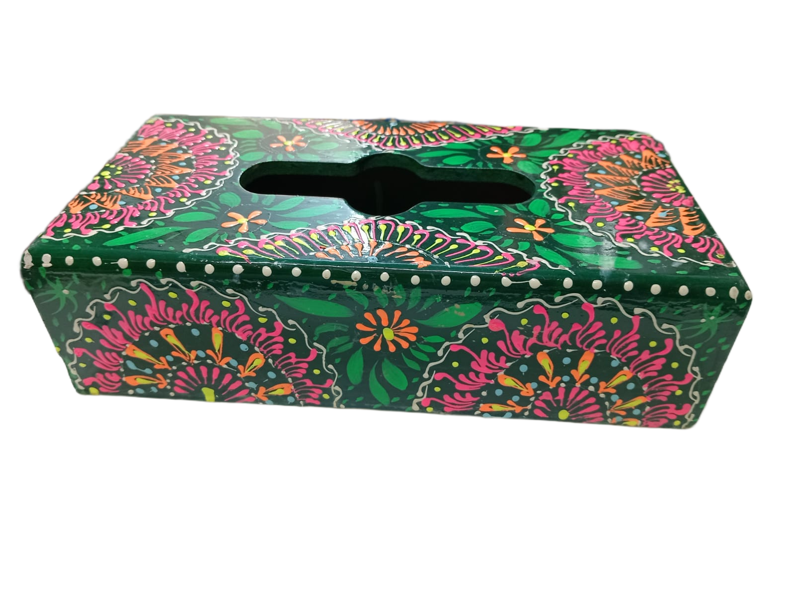 Truck Art Hand-Painted Tissue Box – Traditional Decorative Wooden Cover - Image 4
