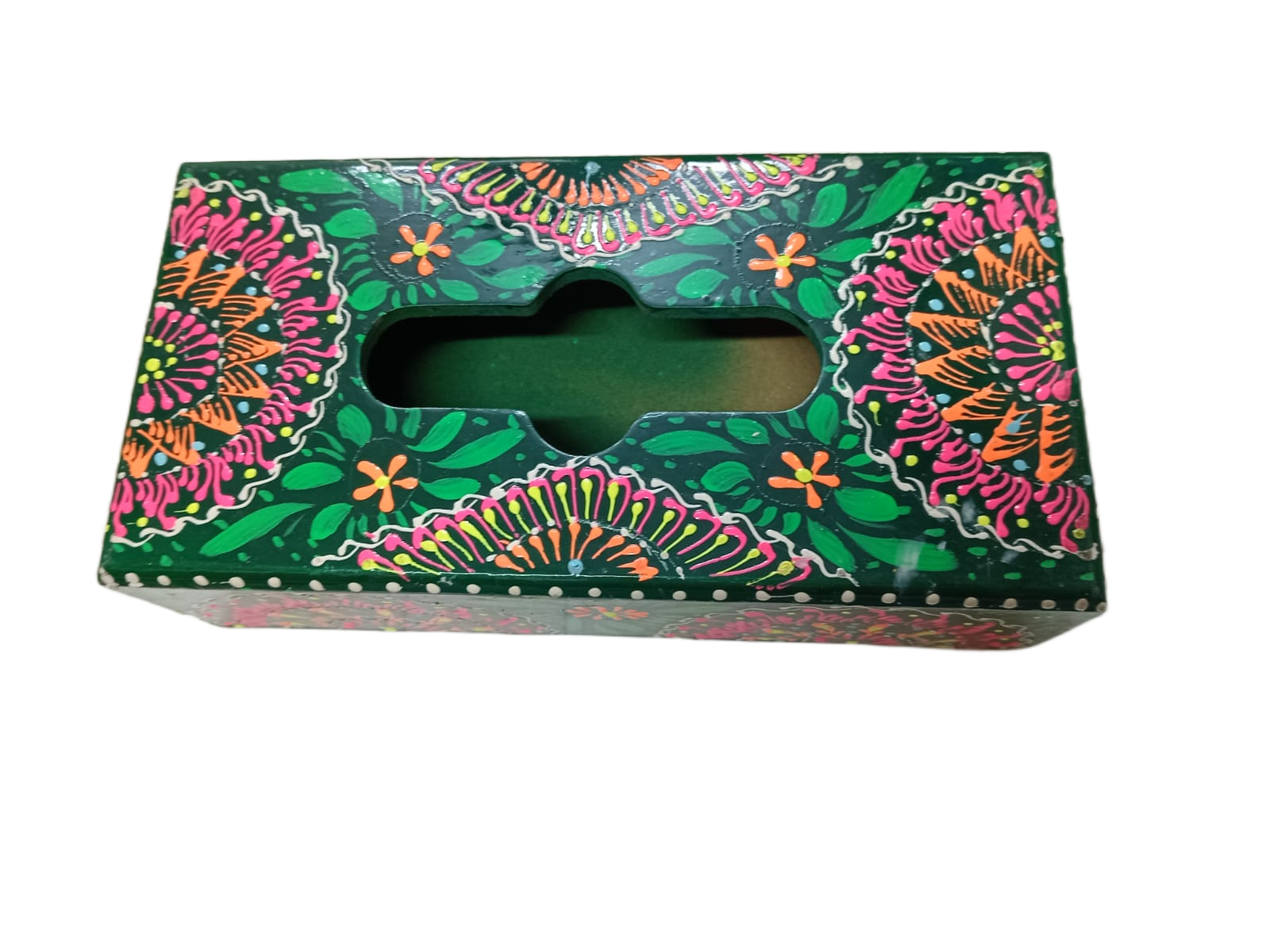 Truck Art Hand-Painted Tissue Box – Traditional Decorative Wooden Cover - Image 5