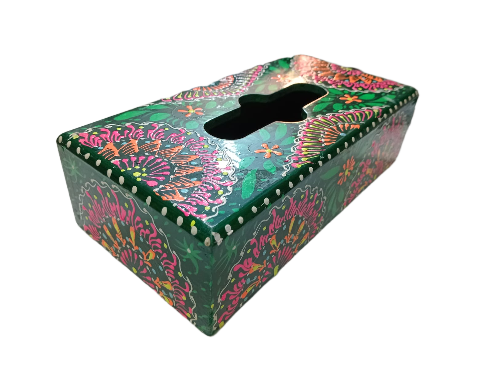 Truck Art Hand-Painted Tissue Box – Traditional Decorative Wooden Cover - Image 6