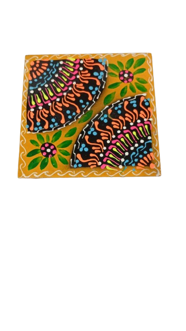 Truck Art Tea Coaster Set of 6 with Holder – Handmade Traditional Pakistani Design - Image 6