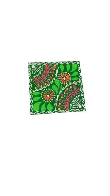Truck Art Tea Coaster Set of 6 with Holder – Handmade Traditional Pakistani Design - Image 6
