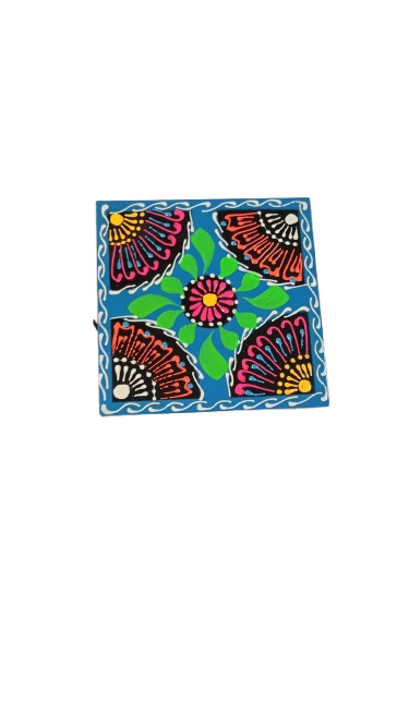 Truck Art Tea Coaster Set of 6 with Holder – Handmade Traditional Pakistani Design - Image 6